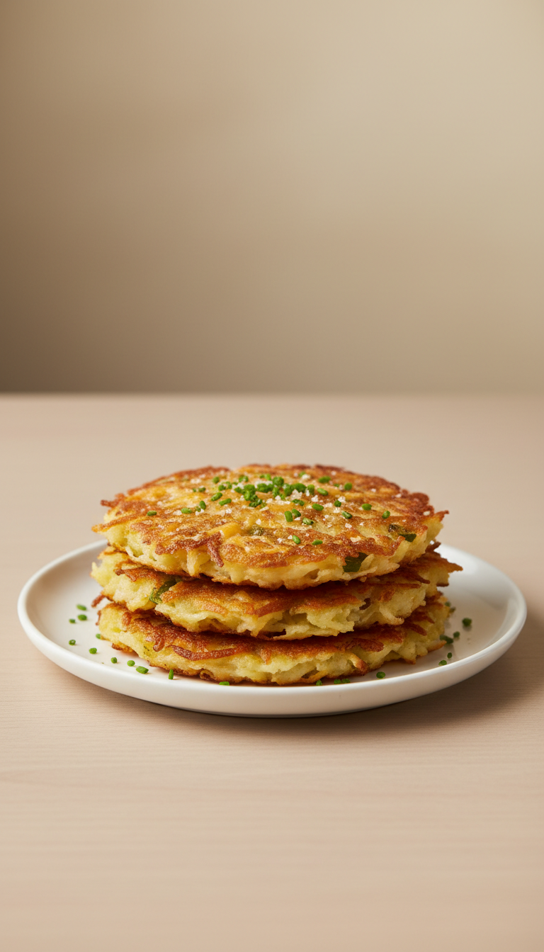 Jalapeño Cheddar Latkes with Aged Cheese