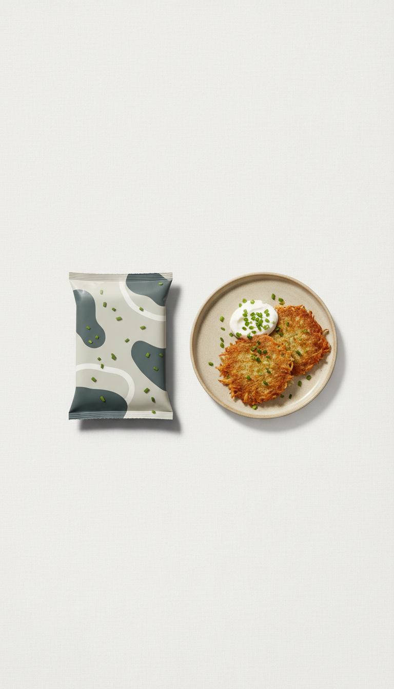 Sour Cream & Chive Latkes Frozen Package
